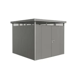 Abri de jardin HighLine taille H2 double porte Acier galvanisé Gris foncé 275x195x222 cm