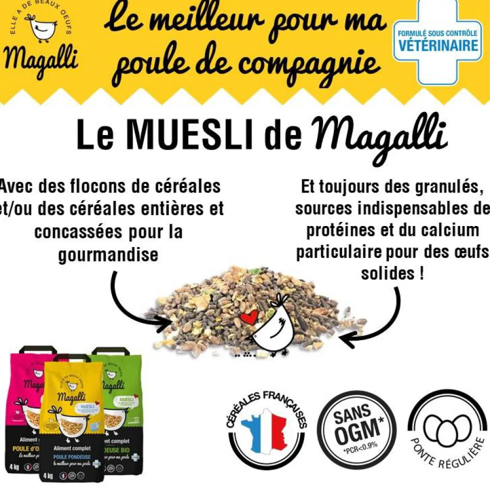 Aliment complet beau plumage pour volaille en sac jaune de 8 kg