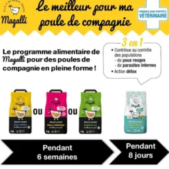 Aliment complet pour poule pondeuse en sac jaune de 15 kg