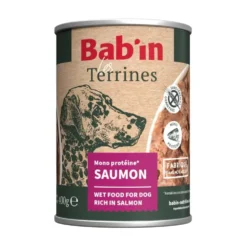 Aliment humide pour chien Bab’in Terrine saumon - 400 g