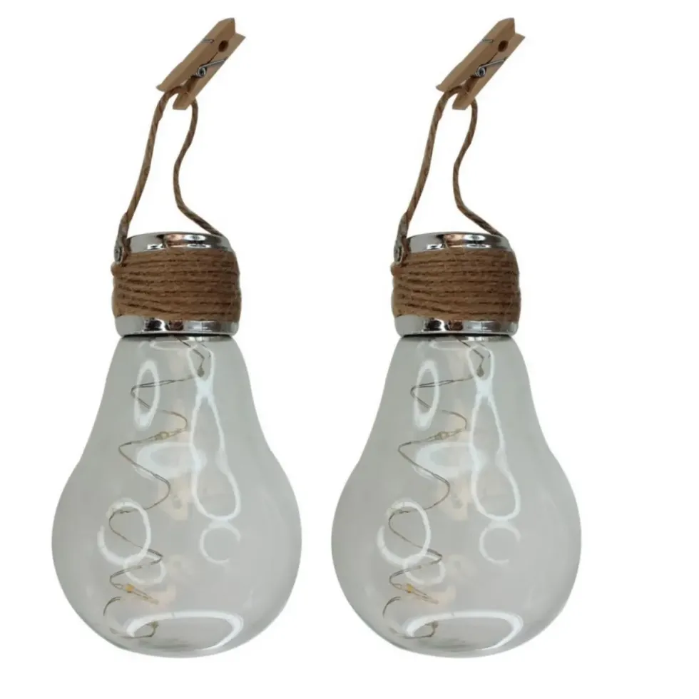 2 ampoules solaires décoratives à suspendre