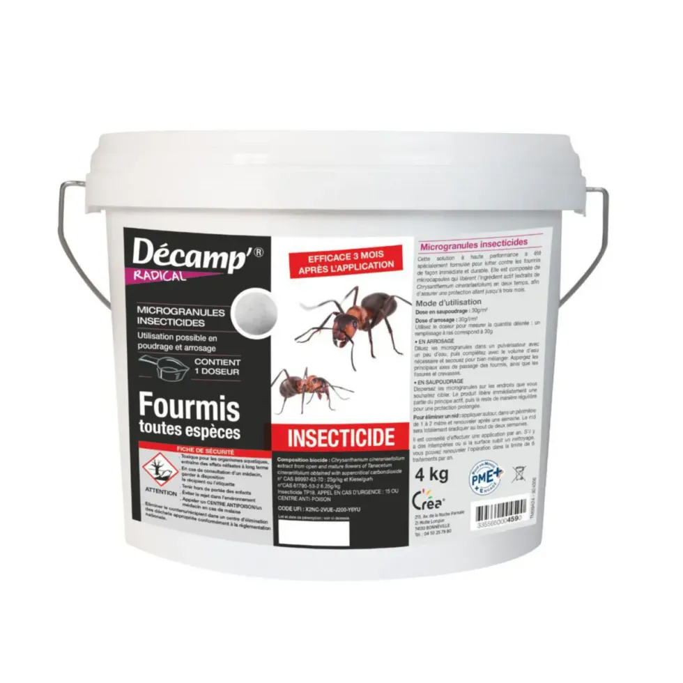 Anti-fourmis en micro-granules en seau Décamp - 4 kg