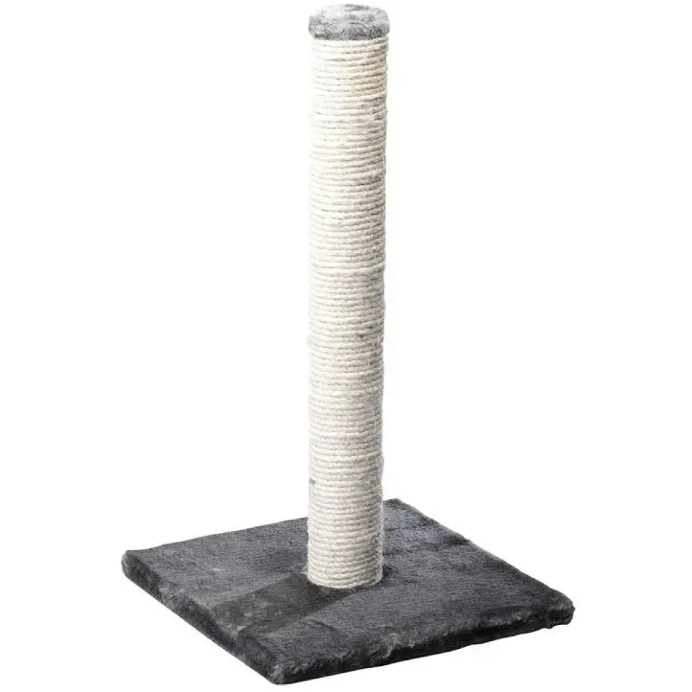 Arbre à chat avec griffoir coloris gris et blanc Classic Eco Stamp gris et blanc - 62 cm