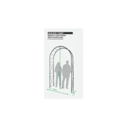 Arche double avec décor losange coloris fer vieilli - 250cm