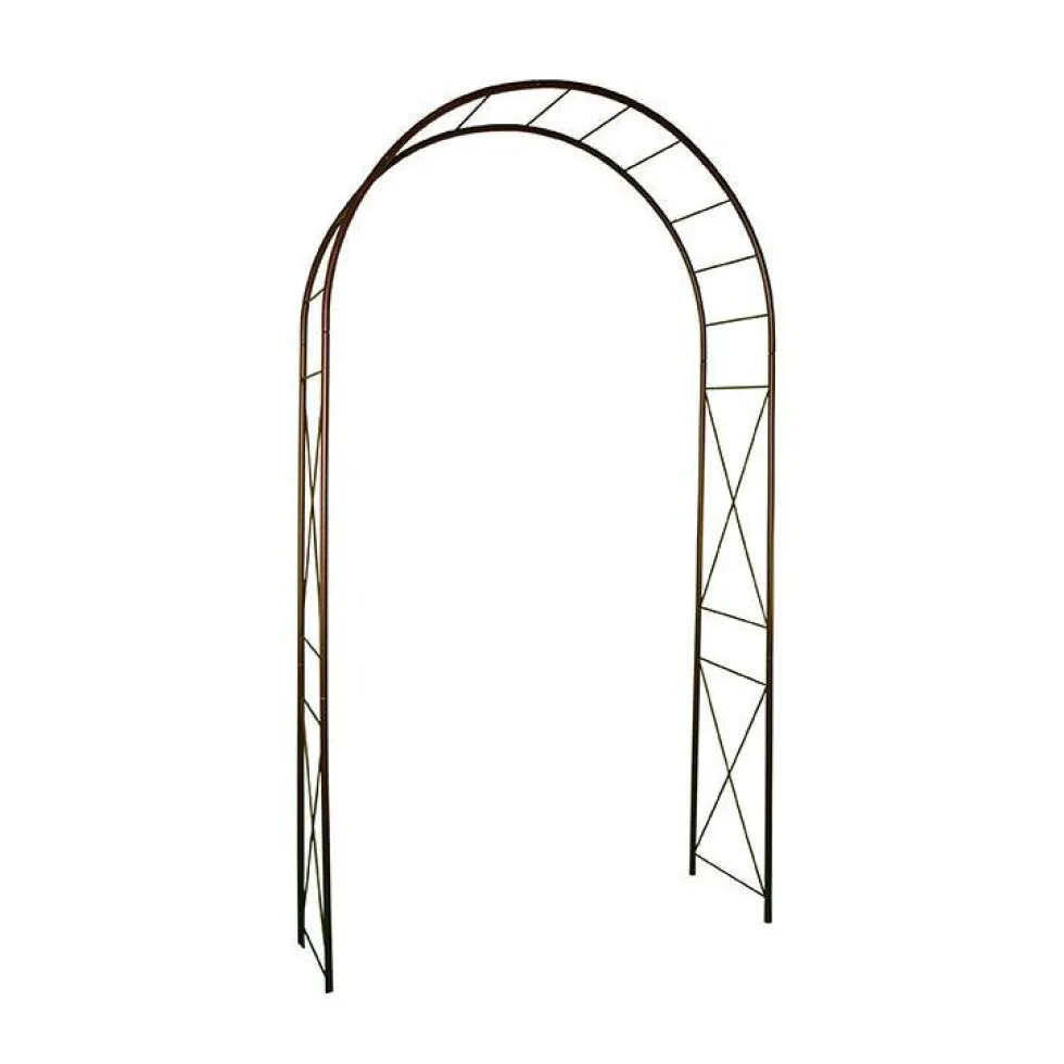 Arche double avec décor losange coloris fer vieilli - 250cm