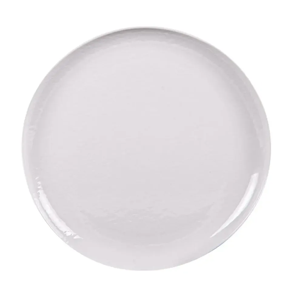Assiette de présentation en porcelaine blanche Ecume - Ø 31 cm