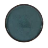 Assiette à dessert coloris bleu en grès réactif Volga - Ø 20 cm