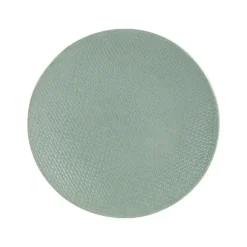 Assiette à dessert en grès effet martelé vert Vesuvio - Ø 21 cm