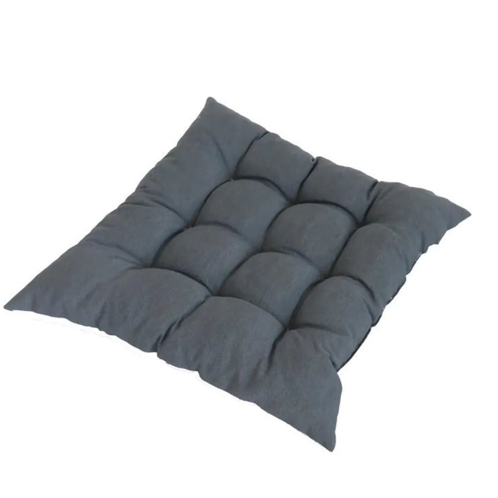Assise de fauteuil matelassée en polyester/coton coloris pierre Cap - 46 x 46 x 9 cm