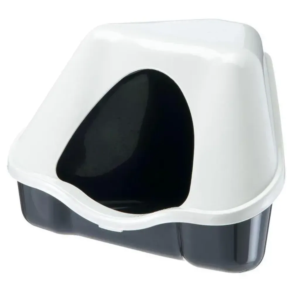 Bac à litière pour cochons d'inde et petits lapins coloris noir Ferplast Nora – 29 x 28 x 22 cm