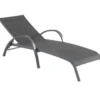 Bain de soleil aluminium empilable, gris mat/anthracite - CREADOR Tosca