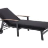 Bain de soleil anthracite et accoudoirs en teck, Aluminium - CREADOR Berlin