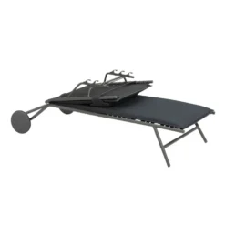 Bain de soleil Miami II Lafuma coloris gris structure en acier et matelassé BeComfort® - 77 x 184 x 76 cm