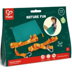 Balançoire de poche en métal et plastique recyclé Hape à partir de 5 ans - 19,1 x 5,1 x 15 cm