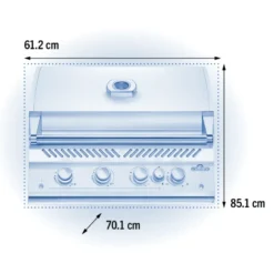 Barbecue gaz encastrable inox Napoléon Big 32 4 brûleurs - 85,1 x 70,1 x 61 cm