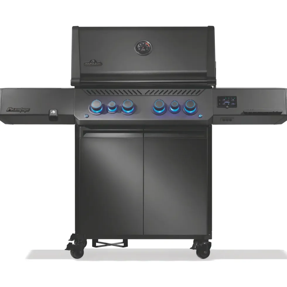 Barbecue gaz noir connecté Napoléon Prestige 500 Phantom 4 brûleurs - 168 x 67 x 127 cm
