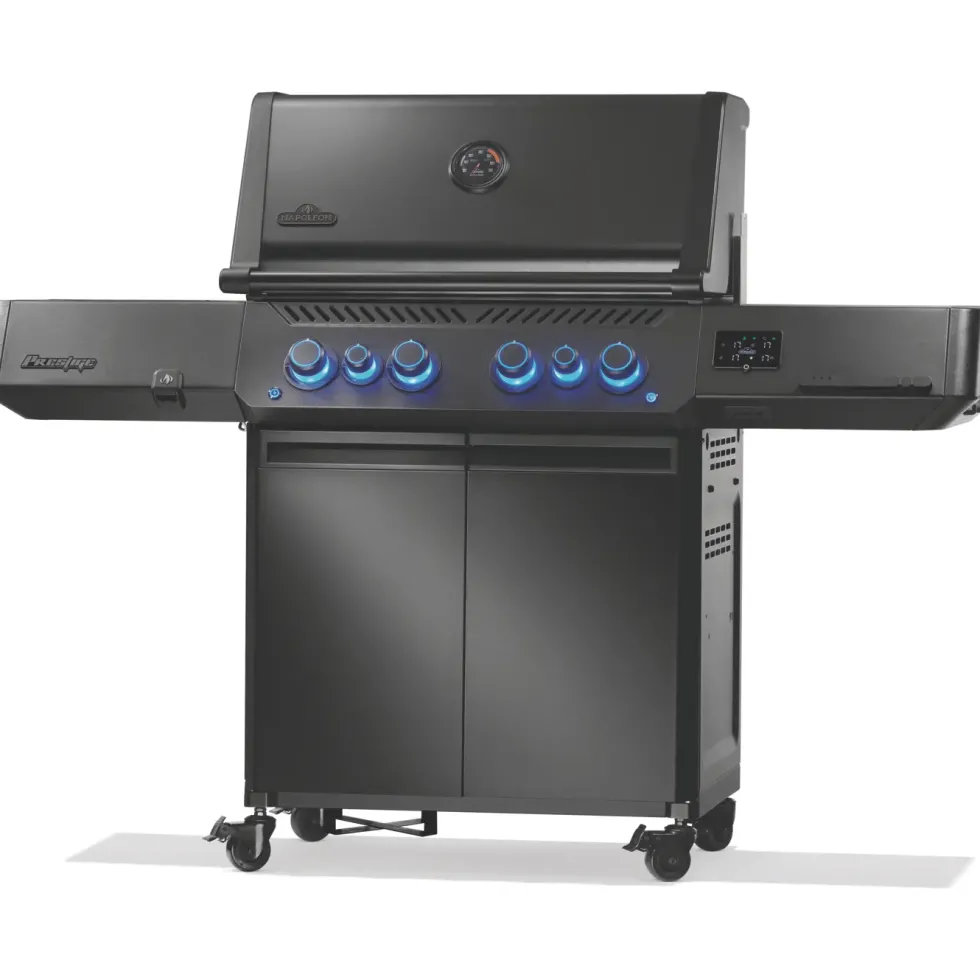 Barbecue gaz noir connecté Napoléon Prestige 500 Phantom 4 brûleurs - 168 x 67 x 127 cm