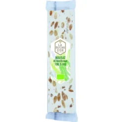 Barre nougat bio de Montélimar amandes torréfiées 100g