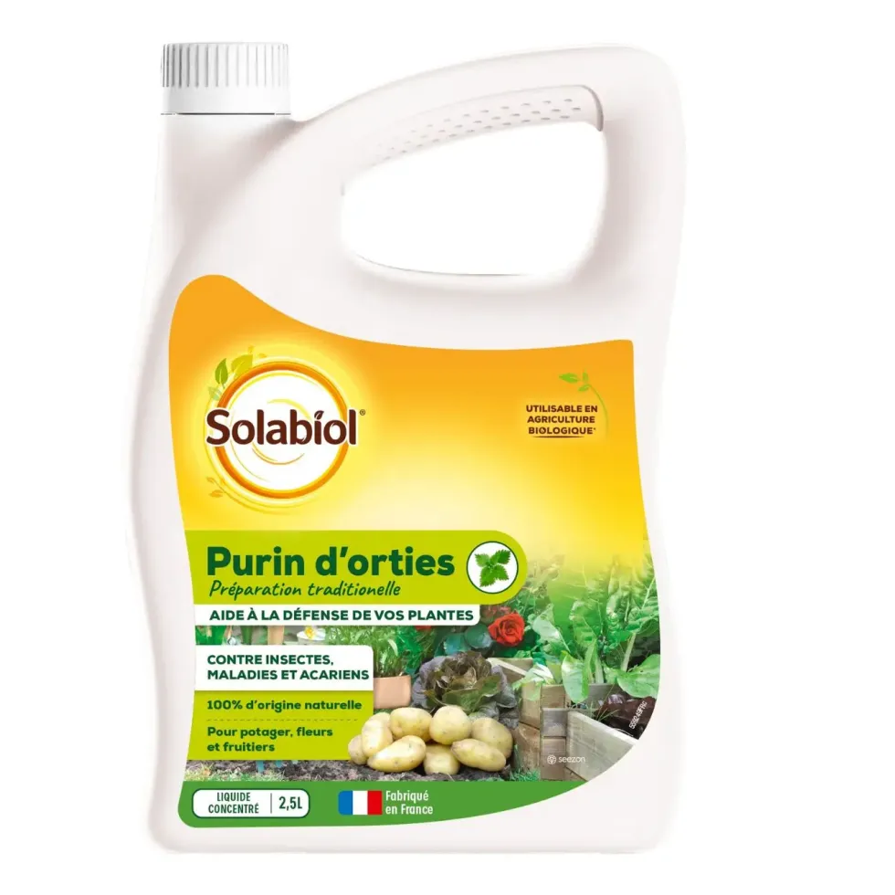 Biostimulant revitalisant renfort protecteur purins d'orties concentré Solabiol - 2,5 L