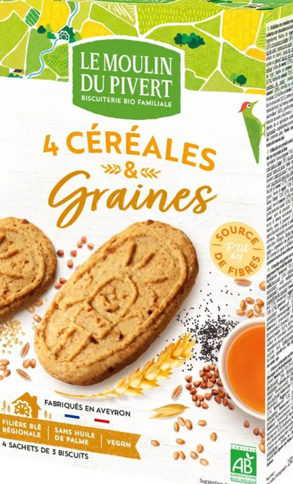 Biscuit P'tit Déj Multicéréales et Graines bio - 190 gr