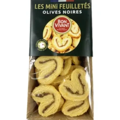 Biscuits apéritifs palmiers aux olives noires Bon Vivant - 80 g