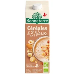 Boisson bio aux céréales et 3 noix Bonneterre - 1 L