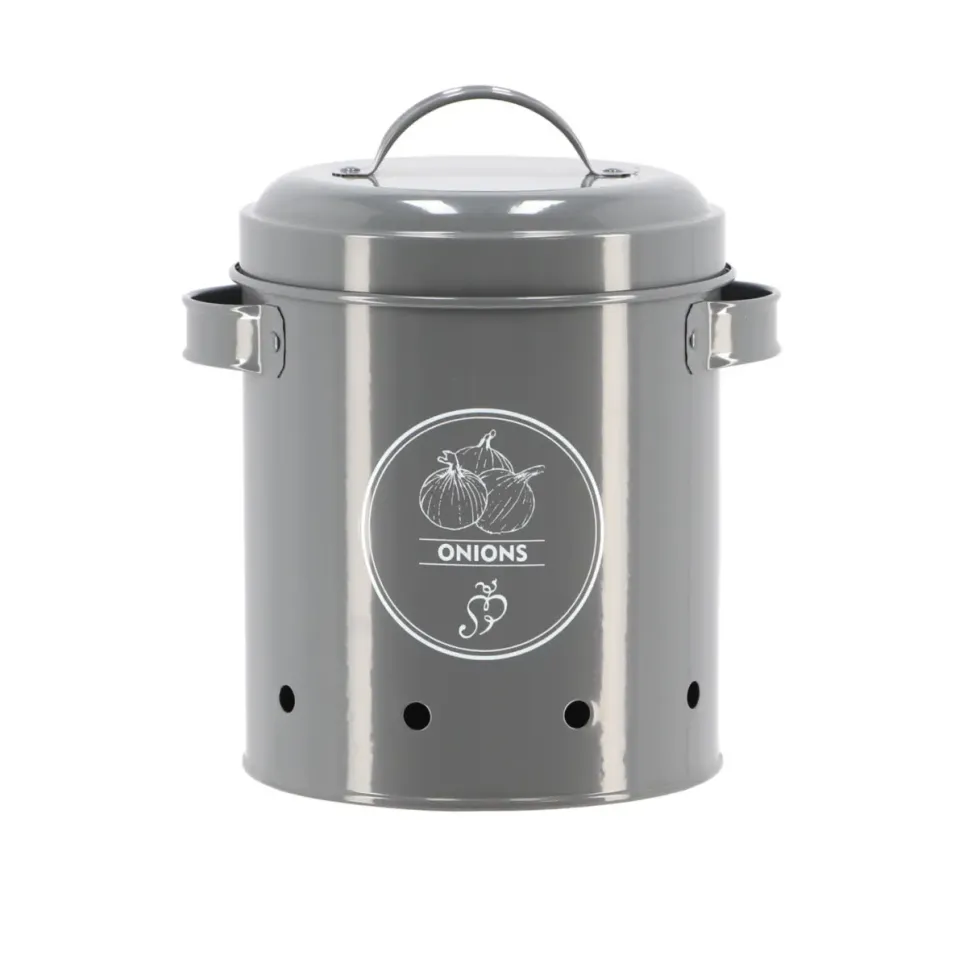 Boite de conservation oignons en acier Esschert Design - 17,3 x 14,6 x 19,6 cm