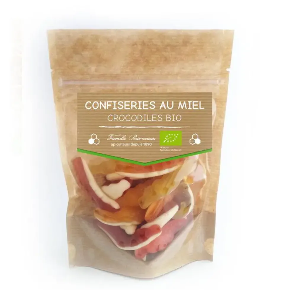 Bonbons bio au miel crocodiles - 120 gr