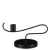 Bougeoir en métal noir Pyke - Ø 10 x H 10 cm