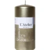 Bougie cylindrique taille L or L’Atelier de Denis - Ø 6,8 x H 14,5 cm