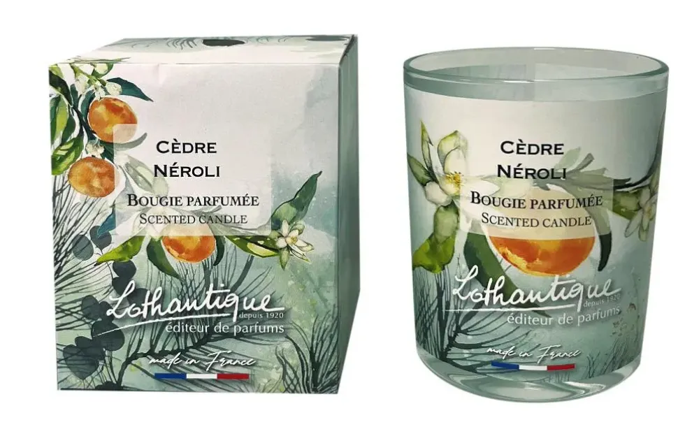 Bougie Lothantique Jardin d'aquarelles Cèdre Néroli – 160 g