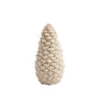 Bougie parfumée beige grand modèle en forme de pomme de pin