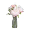 Bouquet de fleurs vase illusion d'eau - 32 cm