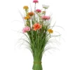 Bouquet de géranium en polyester rose - Ø 30 x H 70 cm