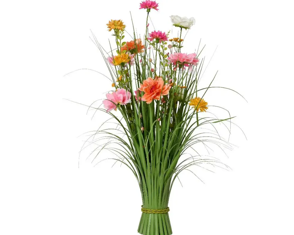 Bouquet de géranium en polyester rose - Ø 30 x H 70 cm