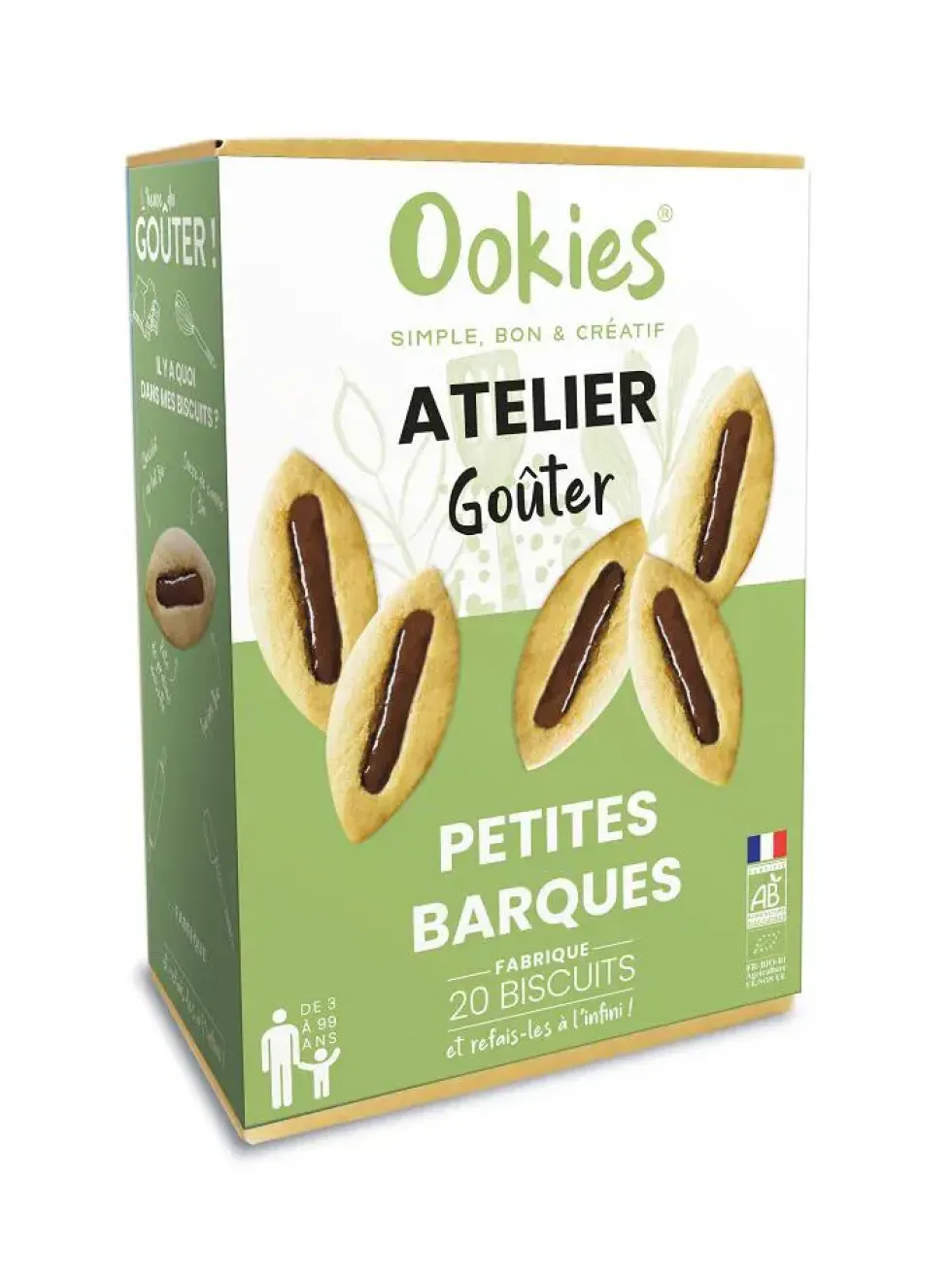 Box atelier goûter Ookies petites barques - 450 g