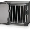Box de transport pour chien en aluminium coloris gris graphite Trixie - 92 x 64 x 78 cm