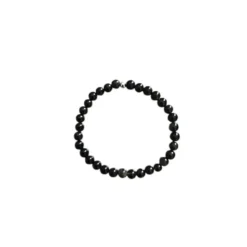 Bracelet obsidienne dorée 4mm