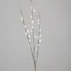 Branche artificielle de chatons de saule en osier rose clair à 3 rameaux - 77 cm