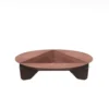 Brasero de sol en acier coloris cognac Oyat Corten 100 - Ø 100 x H 24,5 cm