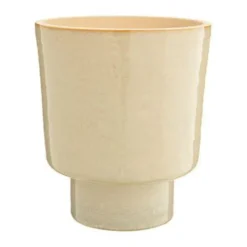 Cache-pot Alto coloris beige en céramique - Ø 21,5 cm x 24,5 cm