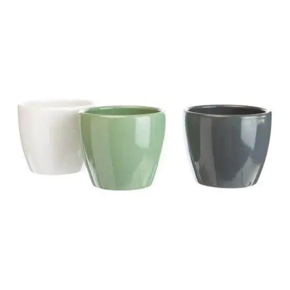 Cache-pot Carnivore en céramique coloris vert - Ø 9 cm
