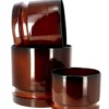 Cache-pot coloris marron en zinc woodlog - Ø 31 cm x 27 cm