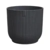 Cache-pot coloris noir en plastique recyclé Elho - Ø 7 cm