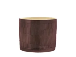Cache-pot coloris rouge en céramique - Ø 23,5 x 19,8 cm