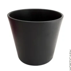 Cache-pot en céramique coloris anthracite - Ø 13 x H 10,5 cm