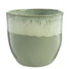Cache-pot en céramique vert Basalt - Ø 18,5 x H 17 cm