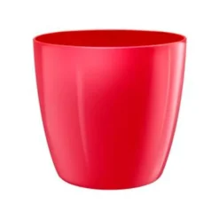 Cache-pot en plastique coloris lovely rouge Elho Brussels Diamond R14 - Ø 14 cm