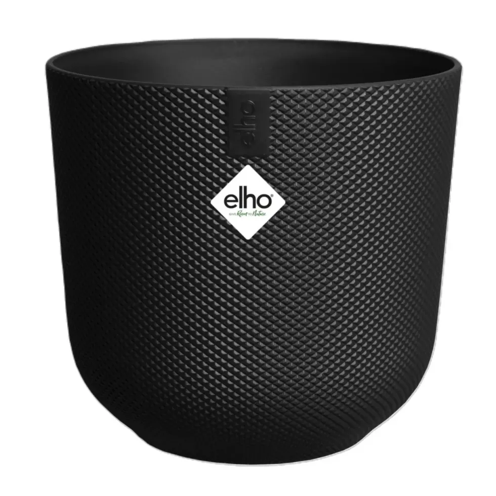 Cache-pot en plastique living noir Elho Jazz - Ø 16 cm