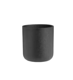 Cache-pot Jasta en zinc coloris noir - 18 x 18 x 18 cm